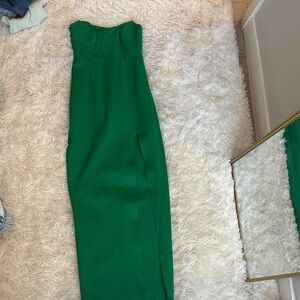 Superdown Strapless Green Dress